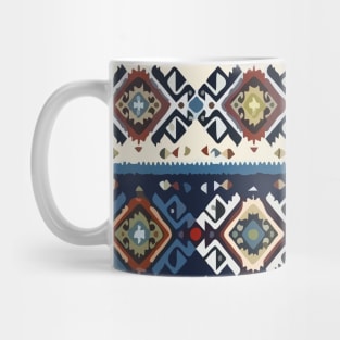 Aztec pattern tribal style native background bold colors mexican design Mug